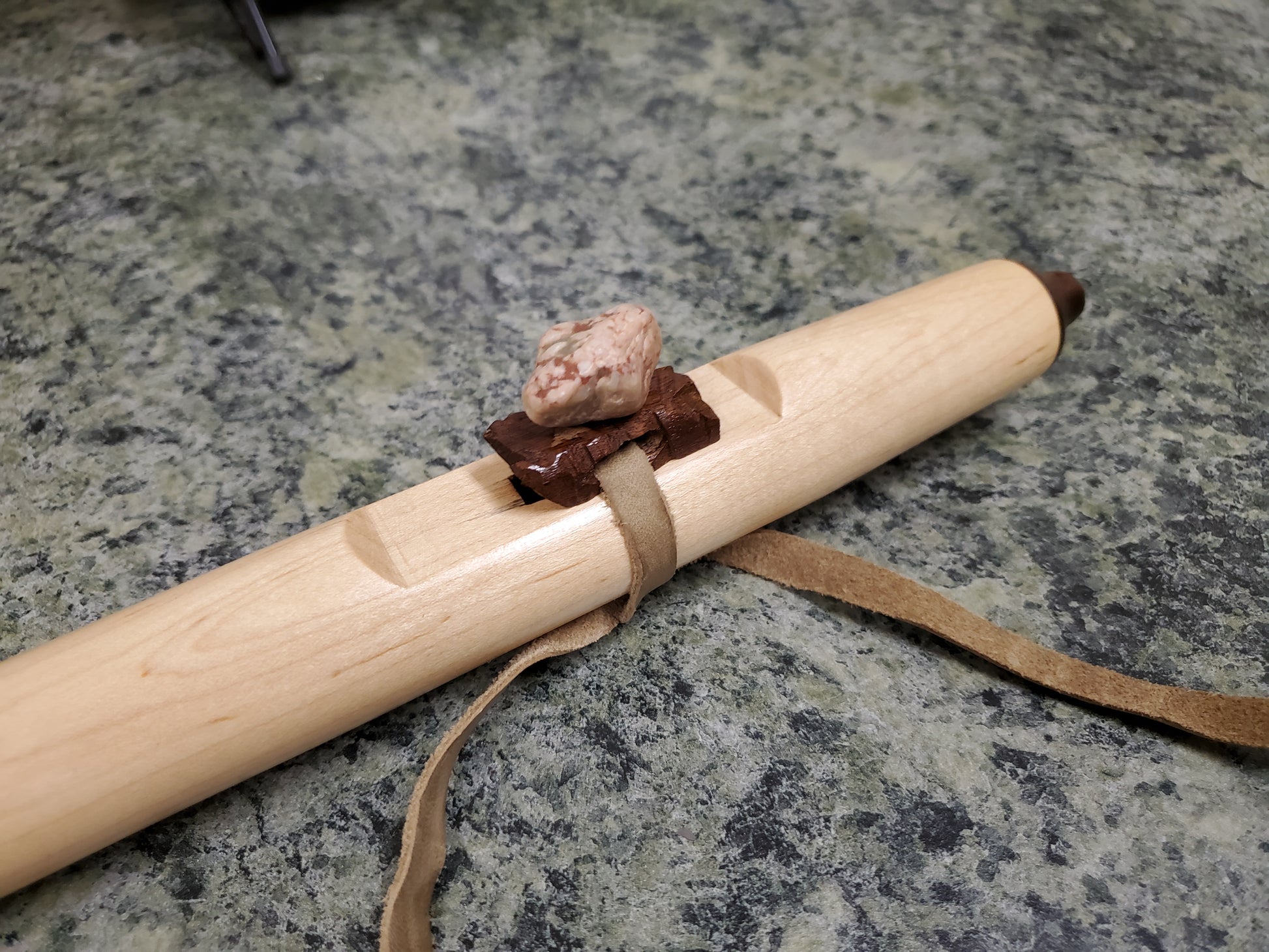 Maple Flute: Native American Style: With Stone