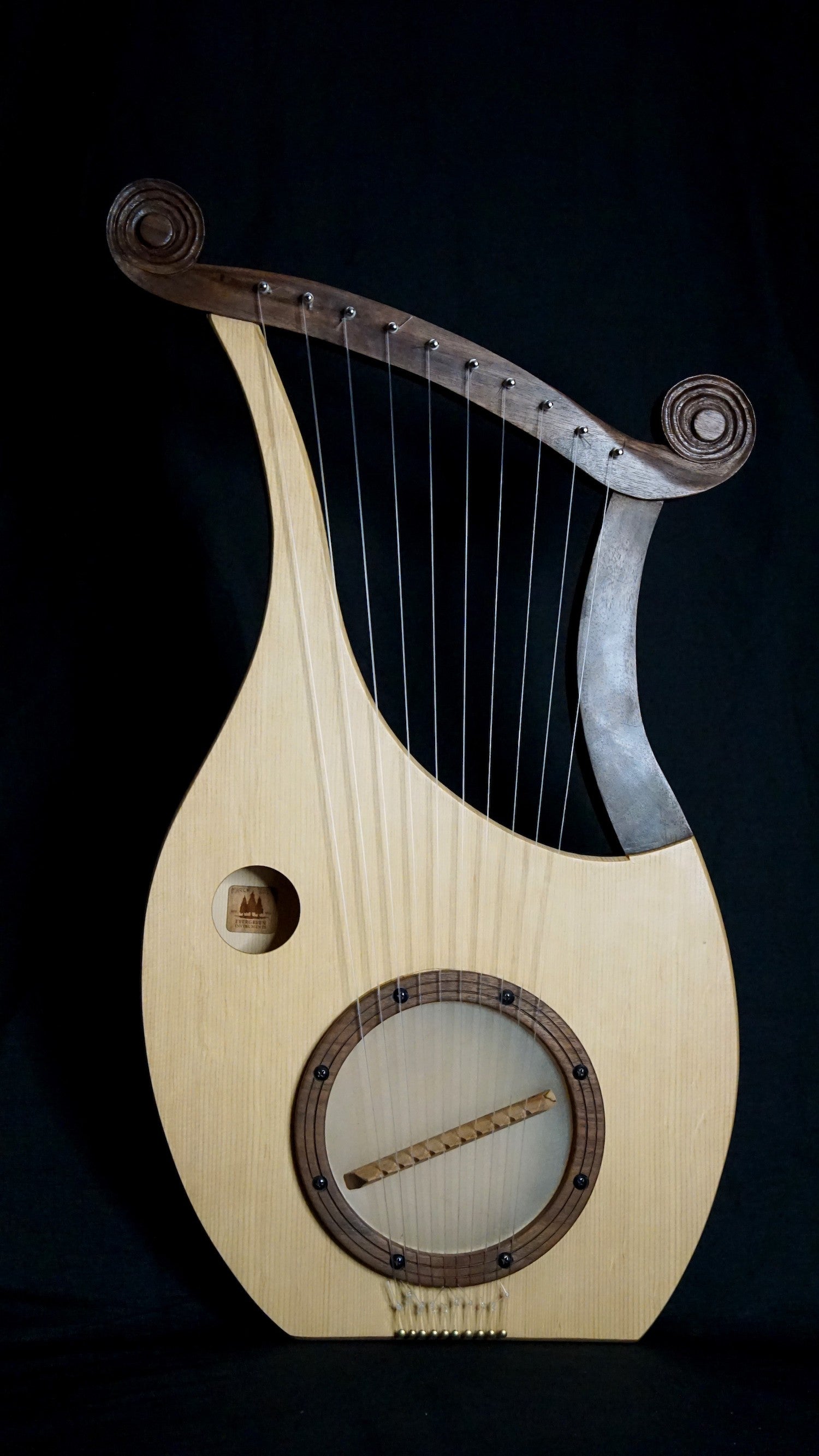 10 Stringed Harp front View