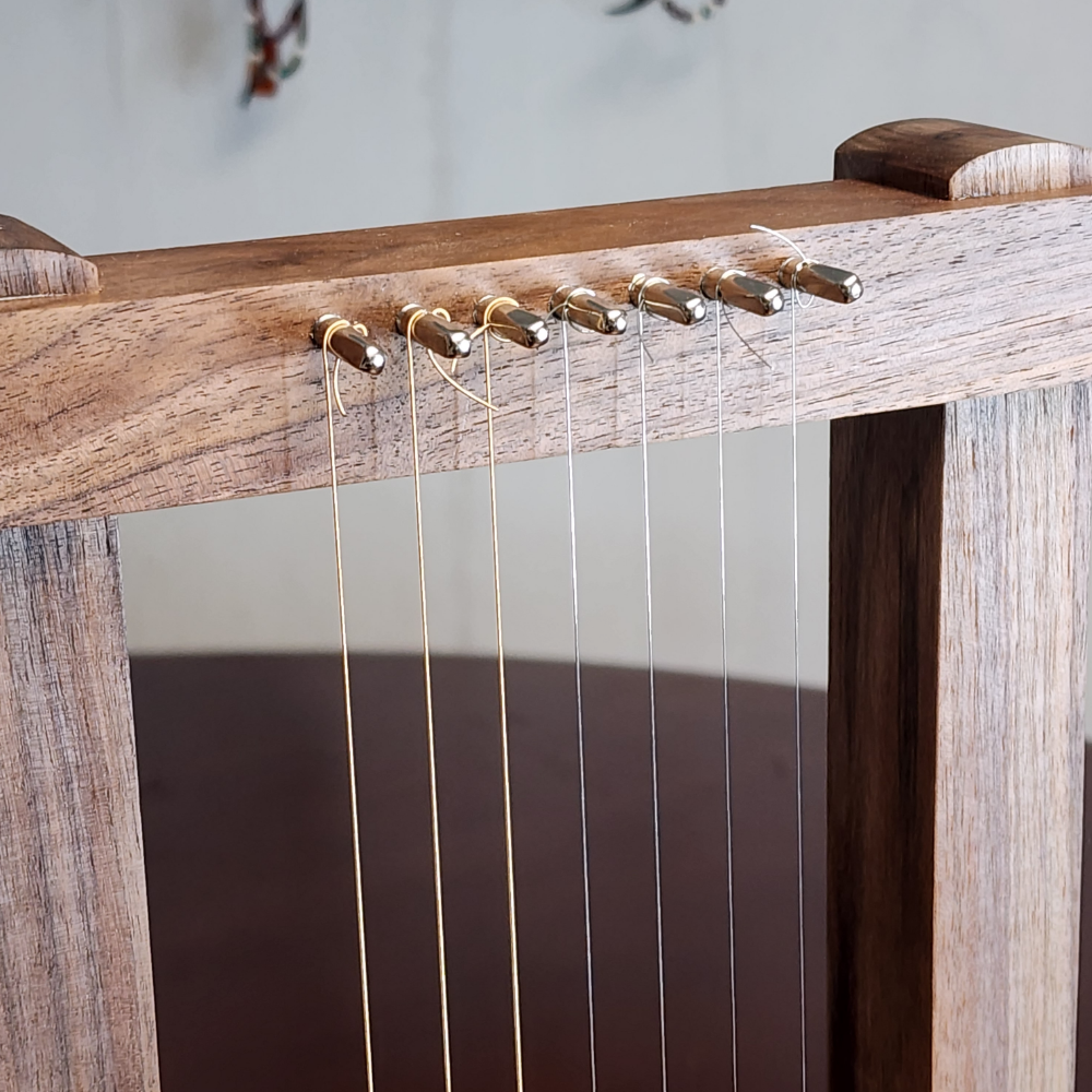 Kinnor - 7 String Lyre - Handmade Compact Harp from USA