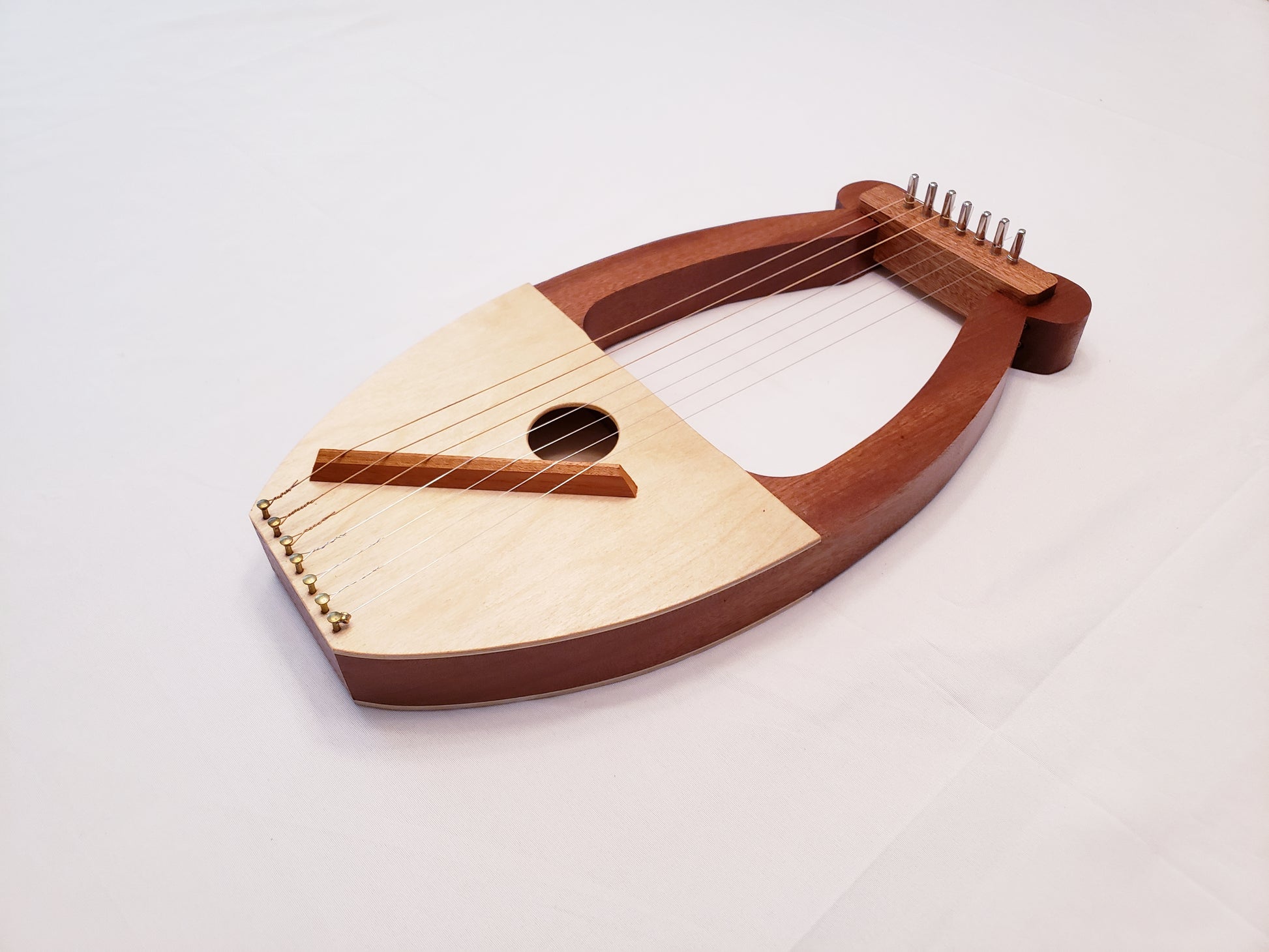 Lyre- 7 Stringed - Handmade in USA by Evergreen - Davidic Style