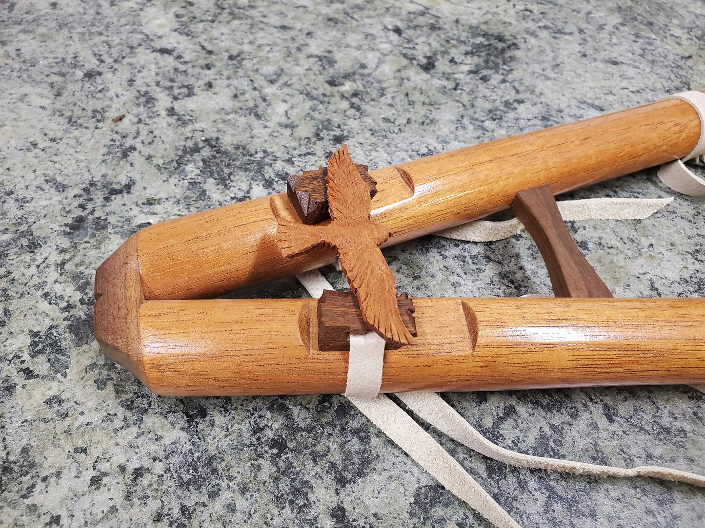 Double Flute - Mahogany NA Style Flute: Eagle Block