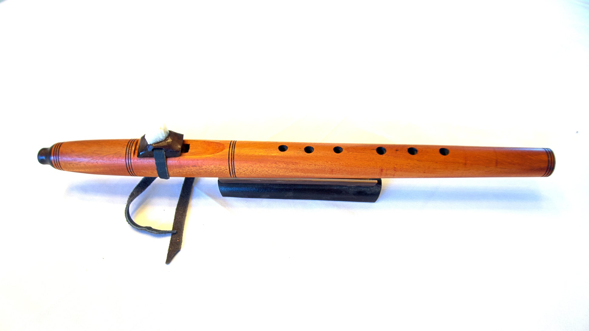 Native American Style Flute - Mahogany: Front View