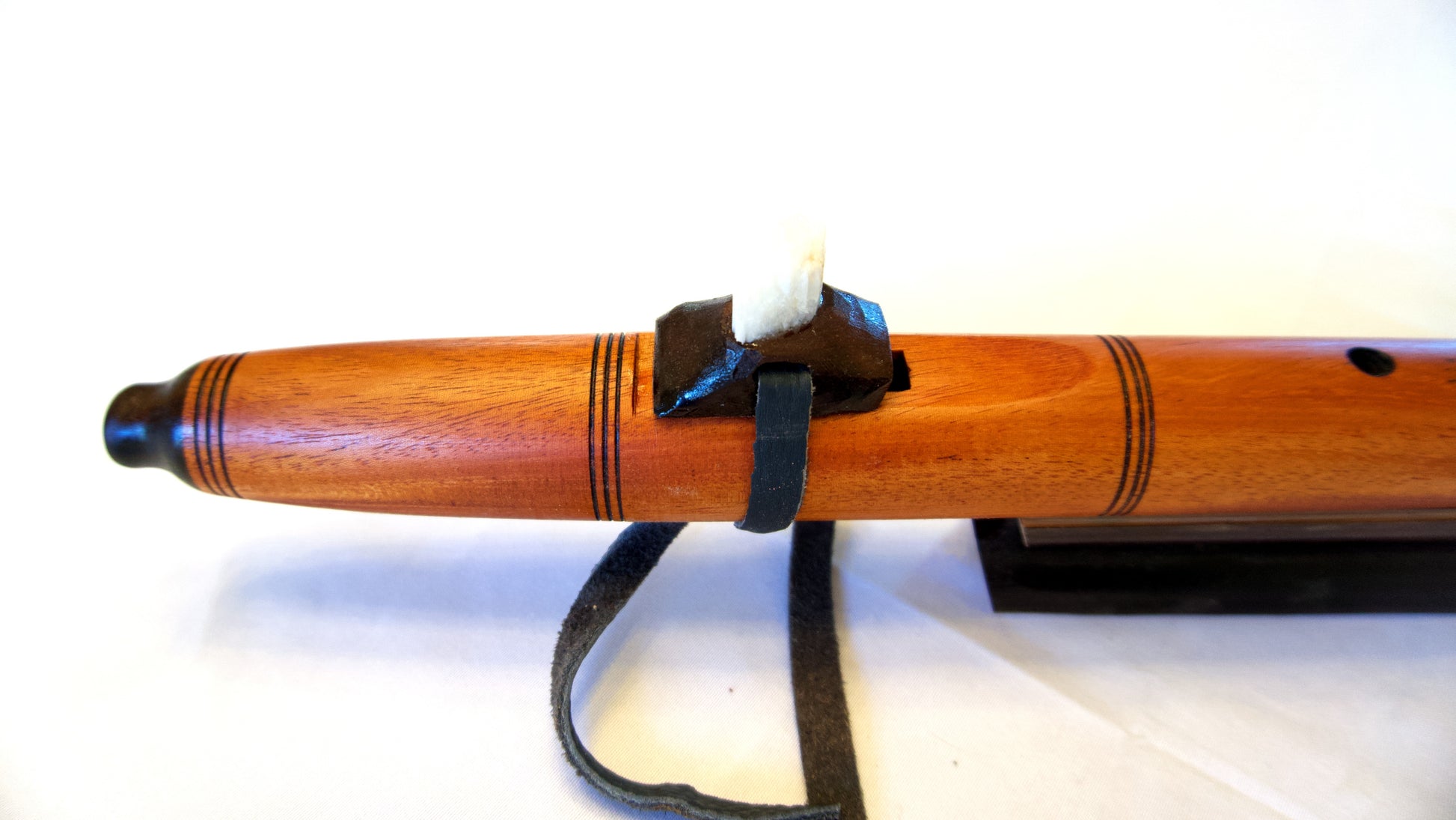 Native American Style Flute - Mahogany: Close View