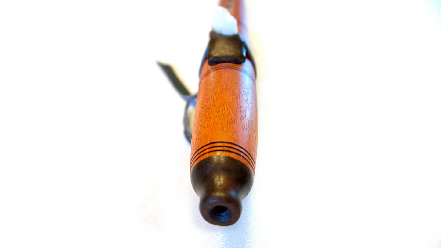 Native American Style Flute - Mahogany: Walnut Mouthpiece