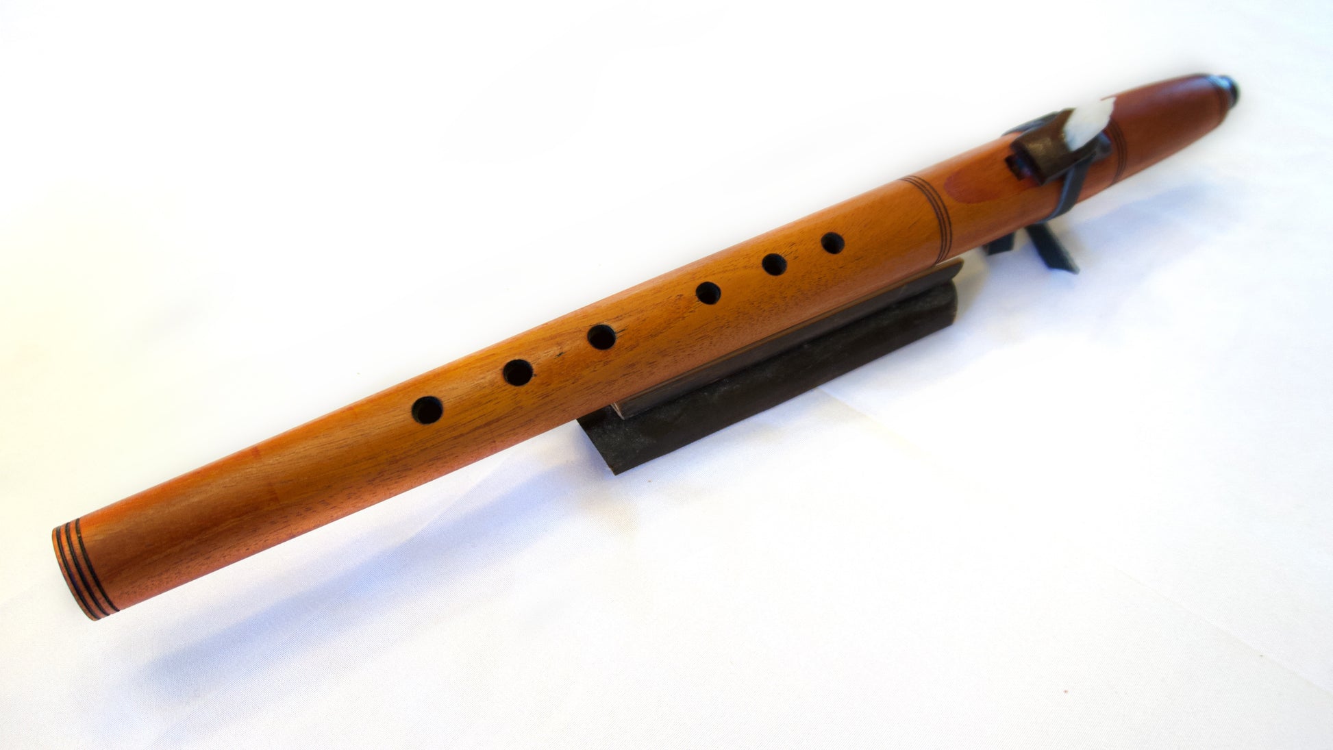Native American Style Flute - Mahogany: Right Side View