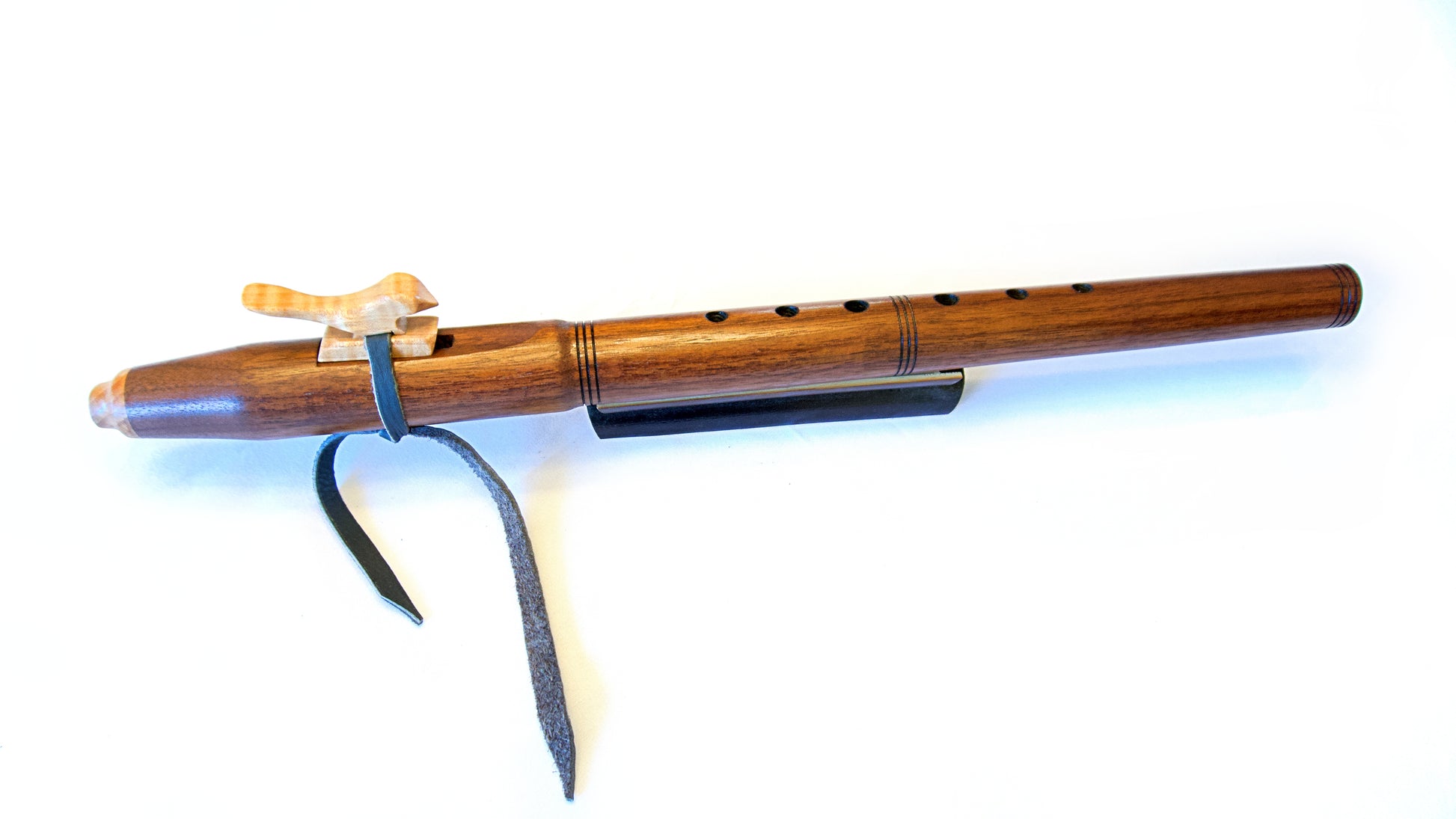 Native American Style Flute - Walnut: Side View