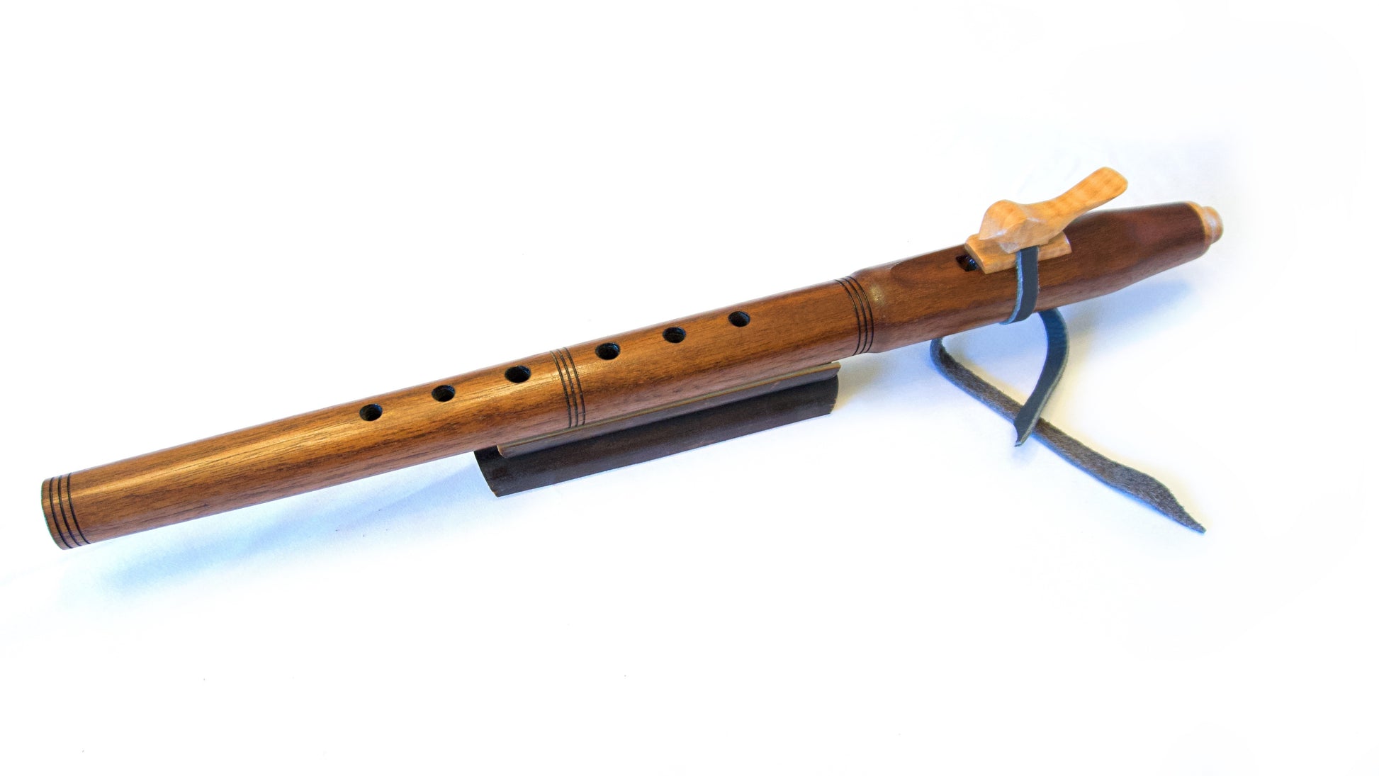 Native American Style Flute - Walnut: Side View Right
